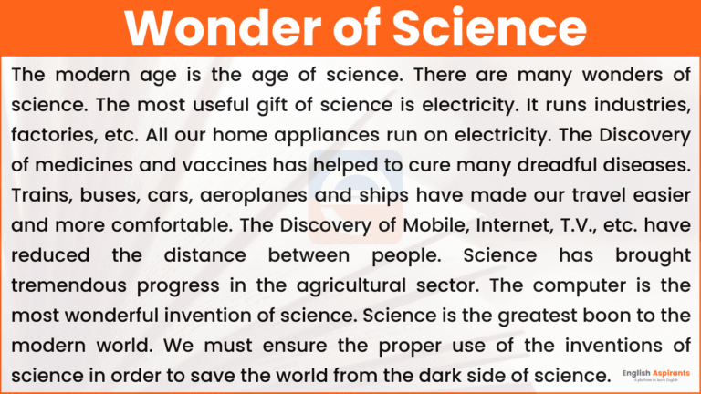 Wonders of Modern Science Composition